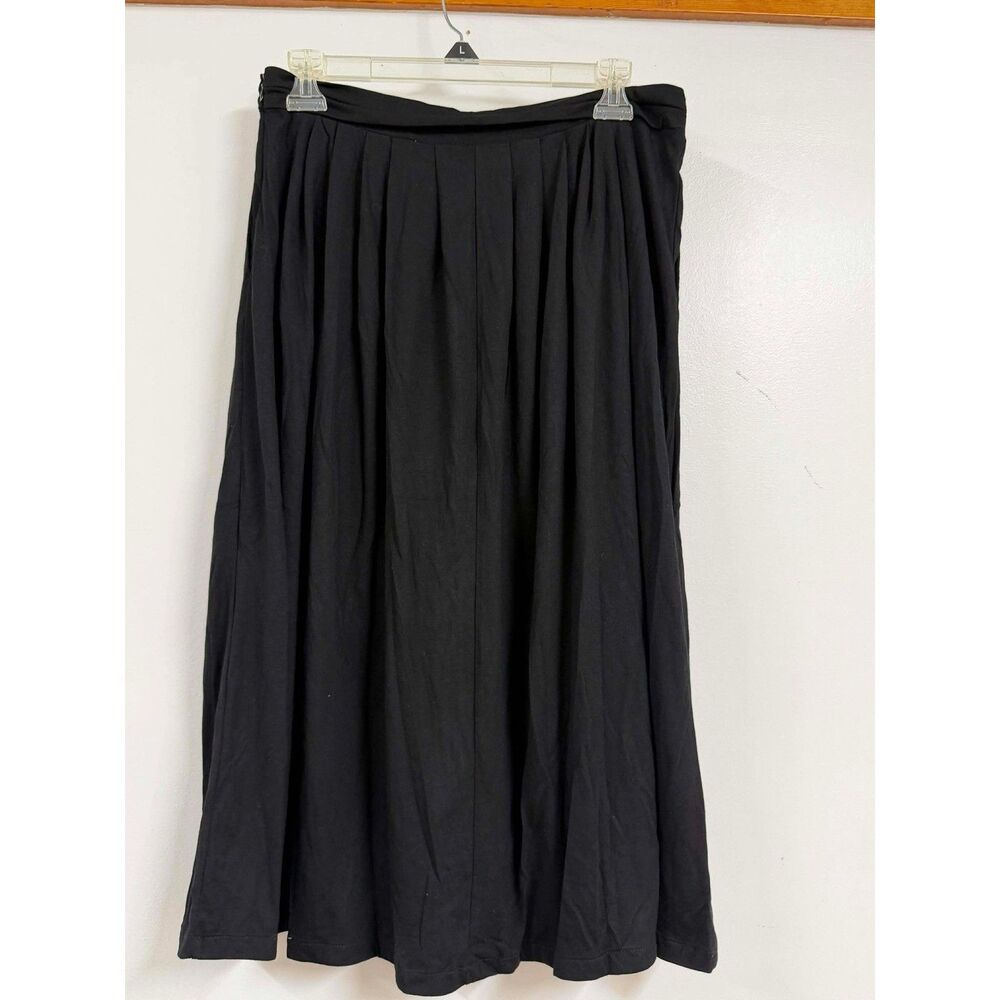 Concreto Pleated A Line Maxi Black Skirt Size 40